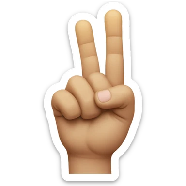 Smiling face resting on hand flipping bird sticker