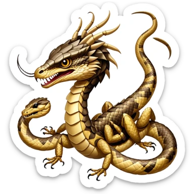 Hawk rattle snake scorpion chimera sticker