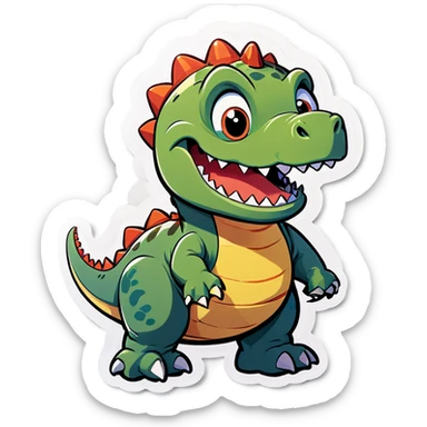 Dinosaur smiling sticker