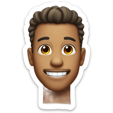 Buff attractive male biting his lip and winking sticker