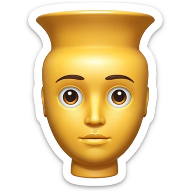 Vase human head  sticker