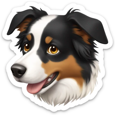 Tri colored border collie  sticker