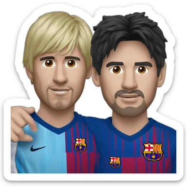 Messi and maradona togheter sticker