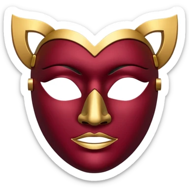 Burgundy mask sticker
