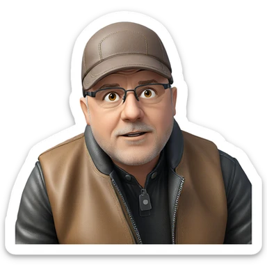 handsome male in leather jacket sticker