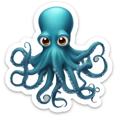 an octopus that is an evil genius sticker