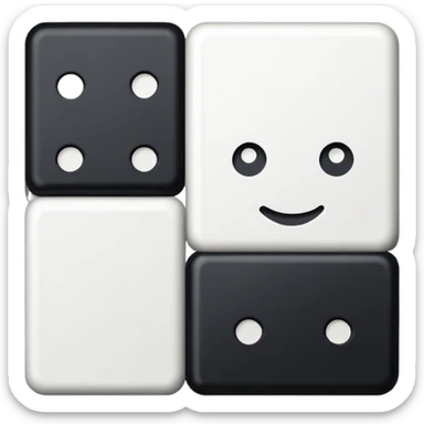 ficha de dominó sticker