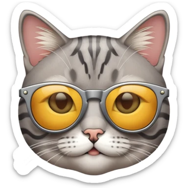 Cat with sunglasses short haired sticker