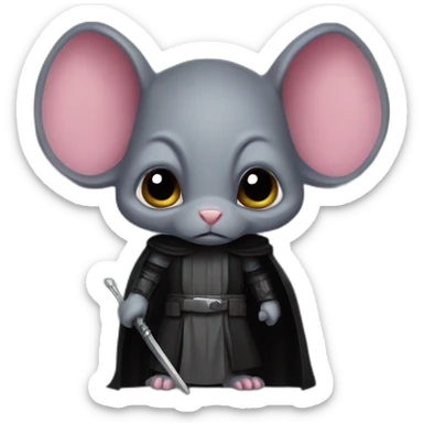 A sith lord rat sticker