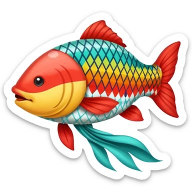 carp streamer hanging sticker