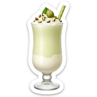 Lassi white coloured with punjabi touch on a glass without any extras sticker