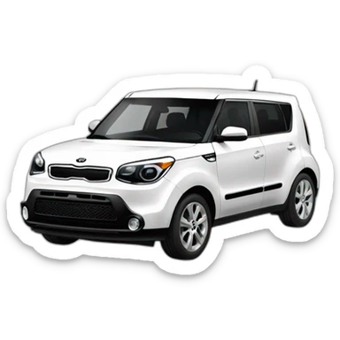 Ryan gosling driving a White Kia Soul sticker