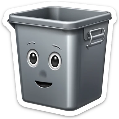 garbage tin tiny sticker