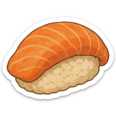 sushi, ghibli style sticker