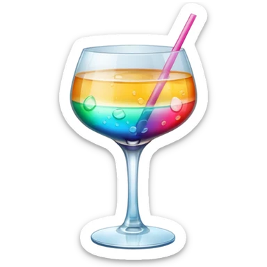 cocktail glass sticker