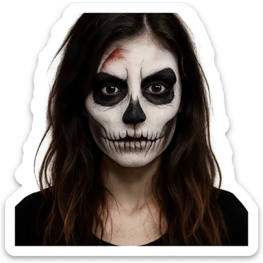 Halloween makeup, remove background sticker