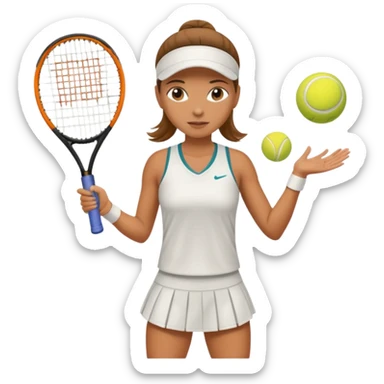 female tennis player sticker