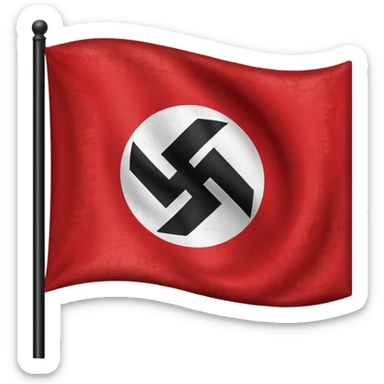 Nazi germany waving flag sticker