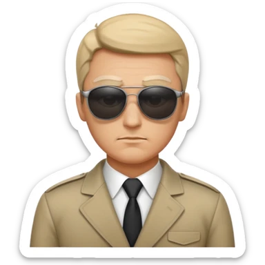 spy wearing sunglasses sticker