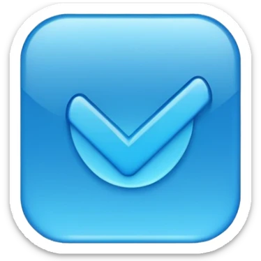 "Convert this blue verified badge into the closest possible text emoji. Do NOT generate an image. Only give me a single emoji or a combination of emojis that visually match the blue badge with a white checkmark." sticker