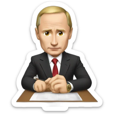 putin signs the law sticker