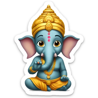 Kid Ganesh sticker