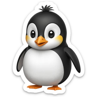 make a emoji of the penguin paradise vr game's penguin character sticker