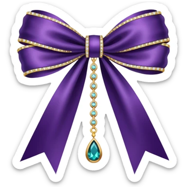 dark purple ribbon with jewelry sticker