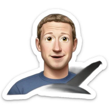 Mark Zuckerberg driving car sticker