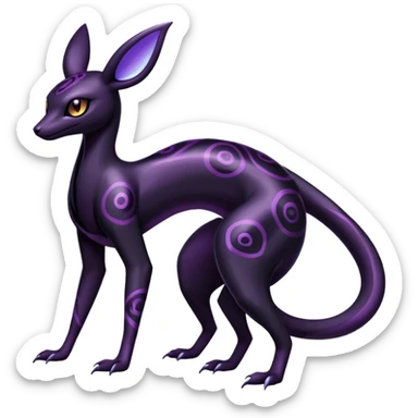 Salazzle-Umbreon-Fakémon-hybrid-creature (full body)  sticker