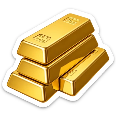 Many gold bars sticker