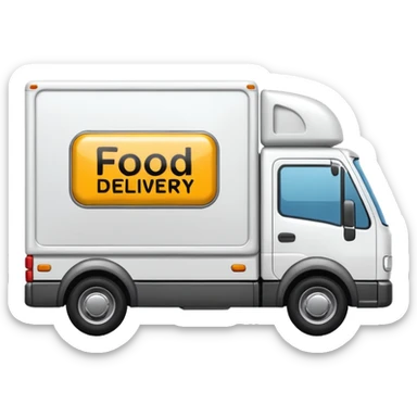 food delivery  lorry sticker