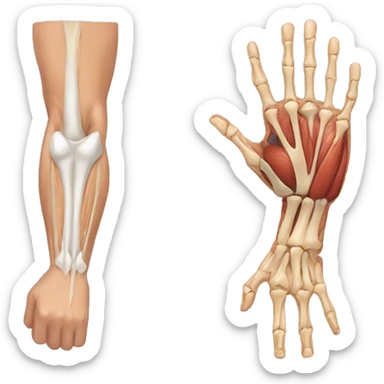 Anatomy of the arm sticker