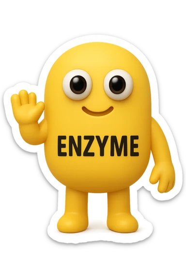 emoji con enzima umano con occhi 3d sticker