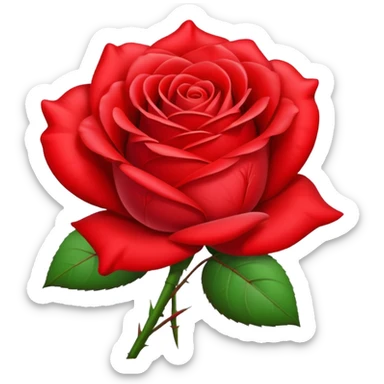 rose with kisses in it sticker