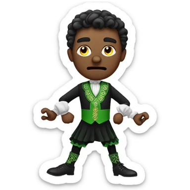 Angry Irish dancing man sticker