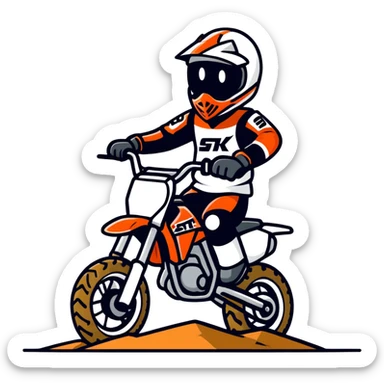 Dirt bike  green  sticker
