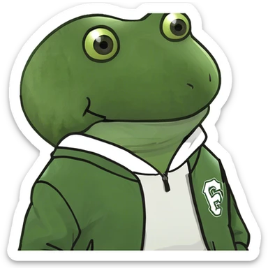 wearing a hvarsity jacket sticker