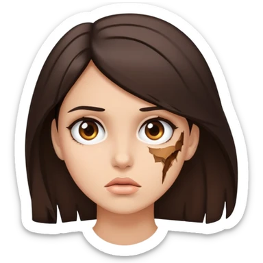 Beautiful brunette total devastation  sticker