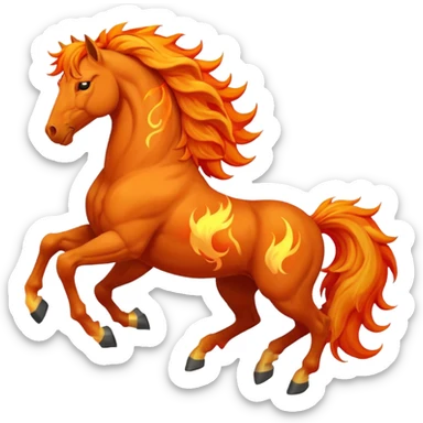 fire horse sticker