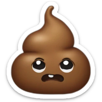 Poop looking at poop sticker