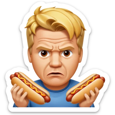 Godon ramsay eats hotdog sticker