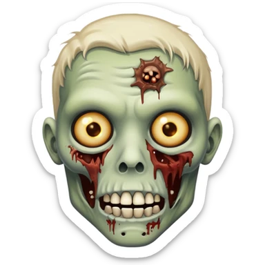 zombie say hi sticker