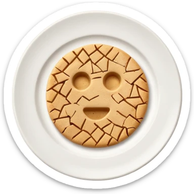 empty plate with leftover crumbs sticker