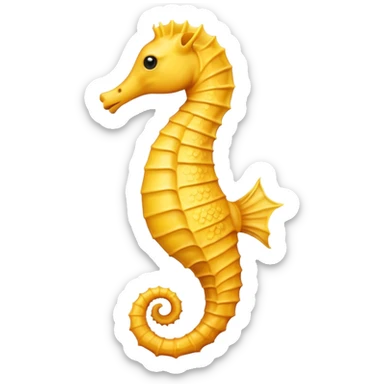  Yellow Sea horse sticker
