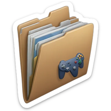 folder of video games sticker