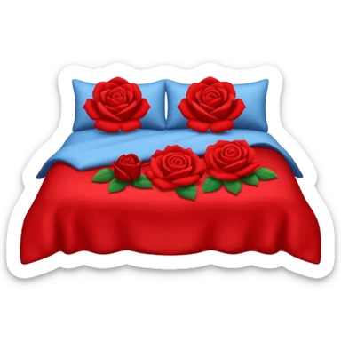 Roses on bed sticker