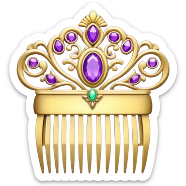 purple royal comb sticker