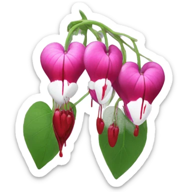 bleeding heart flower sticker