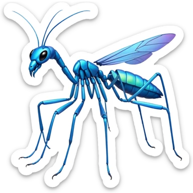 blue mantis sticker